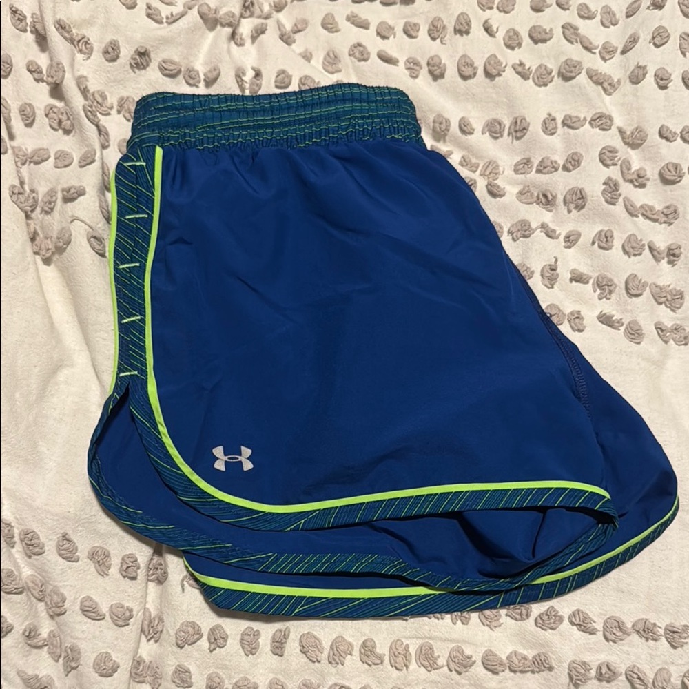 Under Armour Blue and Green Athletic Shorts